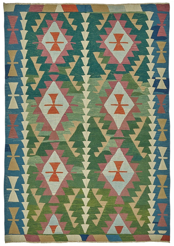 6x9 Handwoven Oushak Kilim Rug - 50515