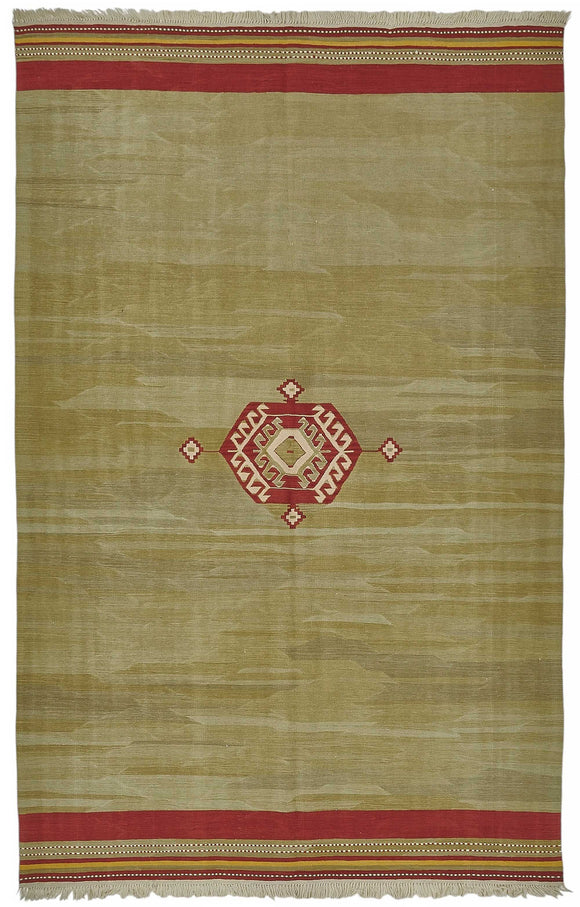 6x10 Handwoven Oushak Kilim Rug - 50523