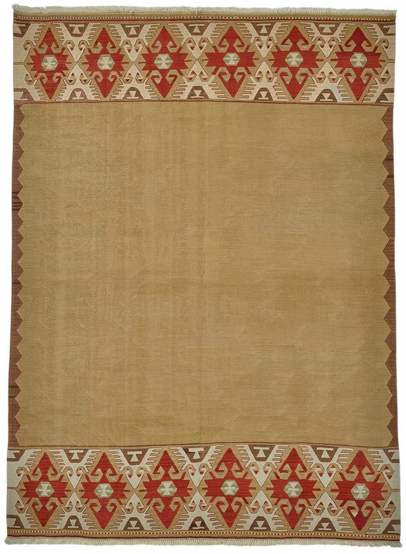 6x9 Handwoven Oushak Kilim Rug - 50524
