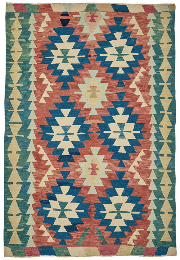 6x9 Handwoven Oushak Kilim Rug - 50528