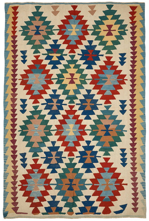 6x10 Handwoven Oushak Kilim Rug - 50531