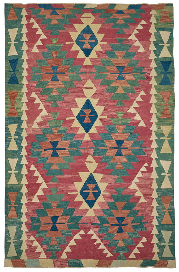 7x7 Handwoven Oushak Kilim Rug - 50532