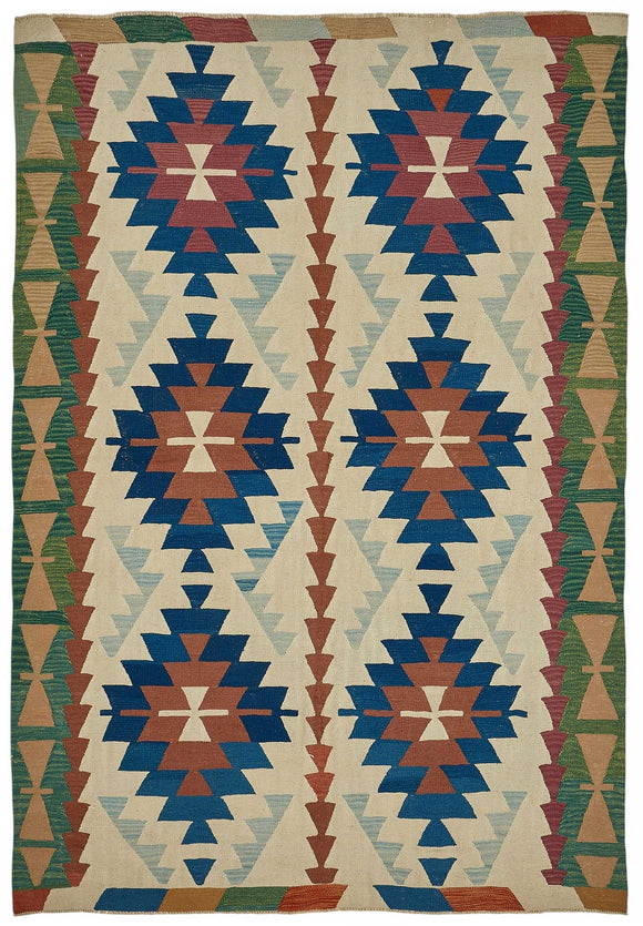 6x9 Handwoven Oushak Kilim Rug - 50535