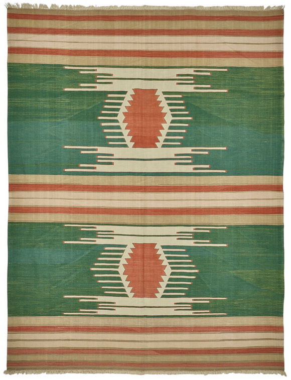 8x10 Handwoven Oushak Kilim Rug - 50537