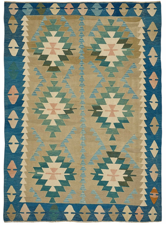 6x9 Handwoven Oushak Kilim Rug - 50542