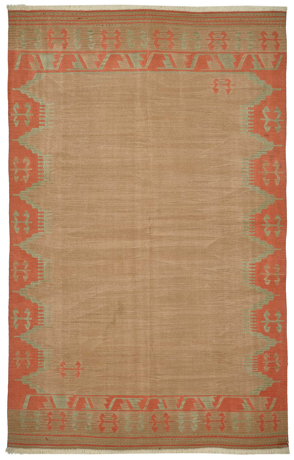 6x10 Handwoven Oushak Kilim Rug - 50543