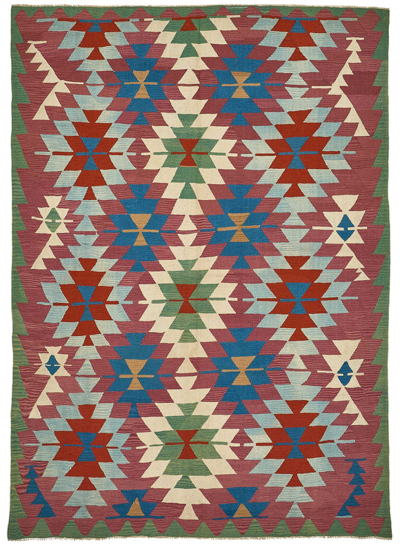 6x9 Handwoven Oushak Kilim Rug - 50544