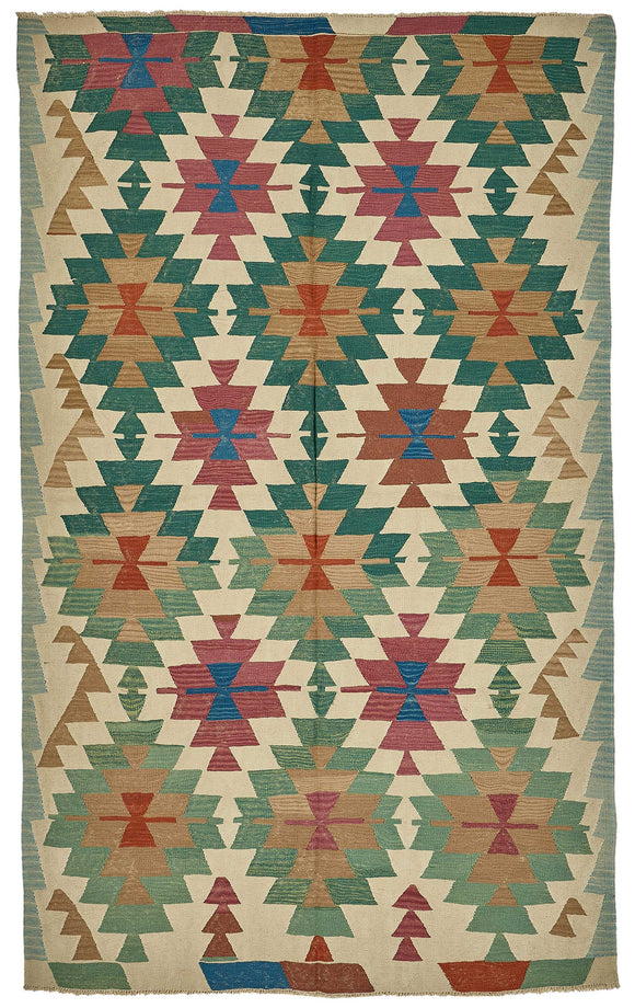 6x9 Handwoven Oushak Kilim Rug - 50545