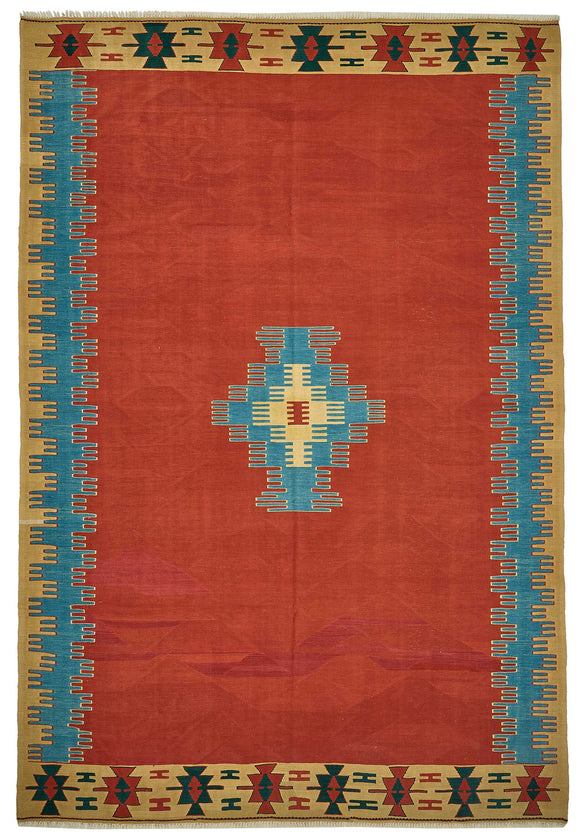 8x12 Handwoven Oushak Kilim Rug - 50546