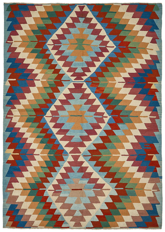 6x9 Handwoven Oushak Kilim Rug - 50547