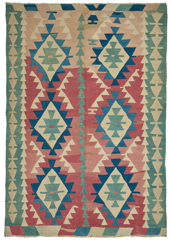 6x9 Handwoven Oushak Kilim Rug - 50549