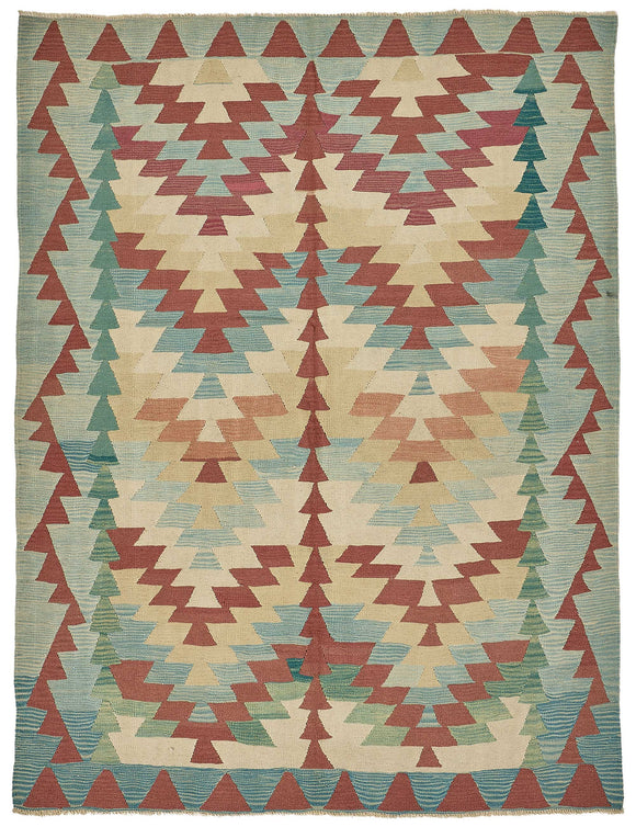 6x8 Handwoven Oushak Kilim Rug - 50550