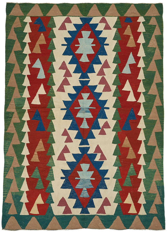 6x9 Handwoven Oushak Kilim Rug - 50551
