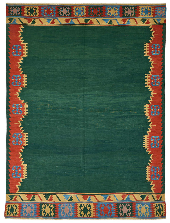 8x11 Handwoven Oushak Kilim Rug - 50552
