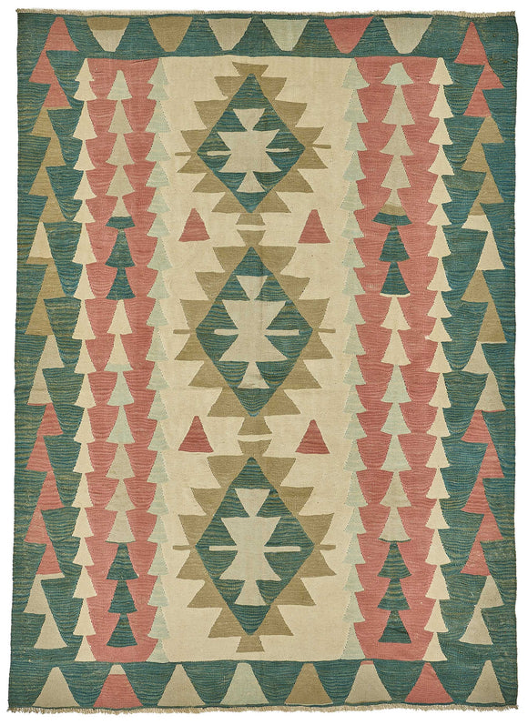 6x9 Handwoven Oushak Kilim Rug - 50553