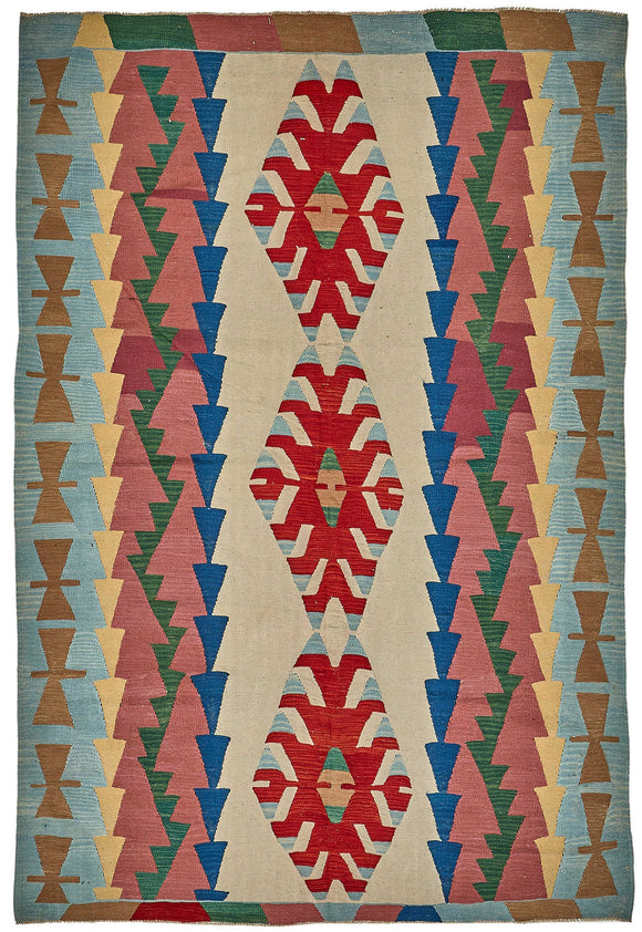 6x9 Handwoven Oushak Kilim Rug - 50554
