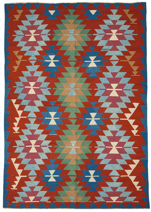 6x9 Handwoven Oushak Kilim Rug - 50557