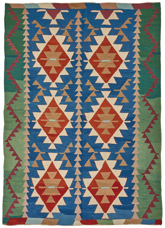 6x9 Handwoven Oushak Kilim Rug - 50560