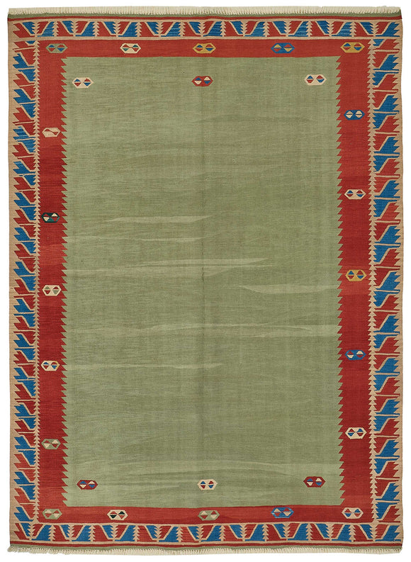 6x8 Handwoven Oushak Kilim Rug - 50561