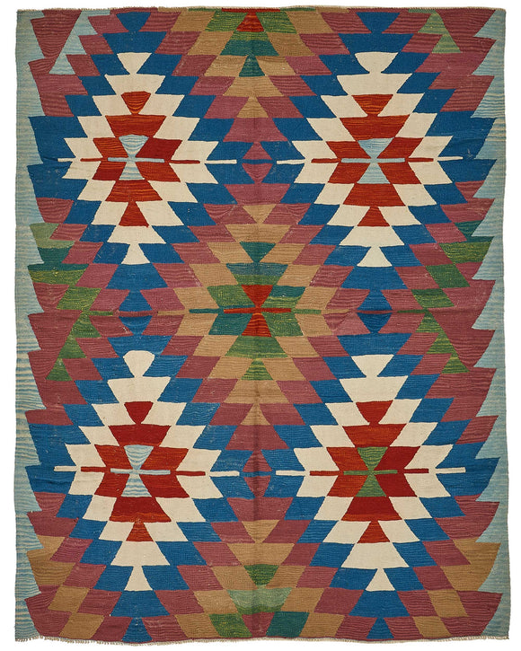 6x8 Handwoven Oushak Kilim Rug - 50563