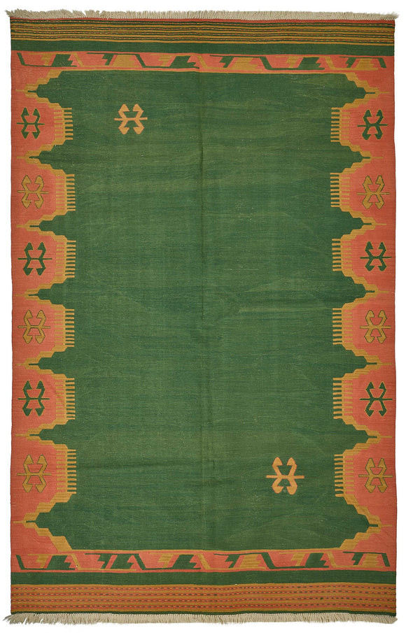 6x9 Handwoven Oushak Kilim Rug - 50567