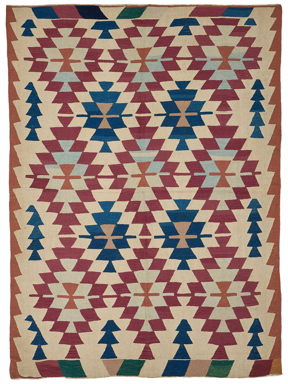 6x9 Handwoven Oushak Kilim Rug - 50568
