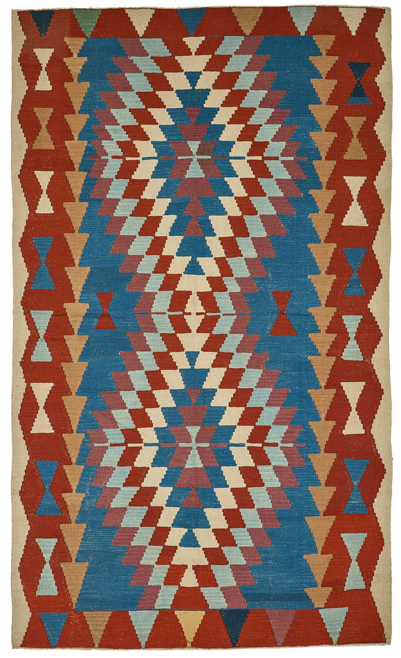 6x11 Handwoven Oushak Kilim Rug - 50571