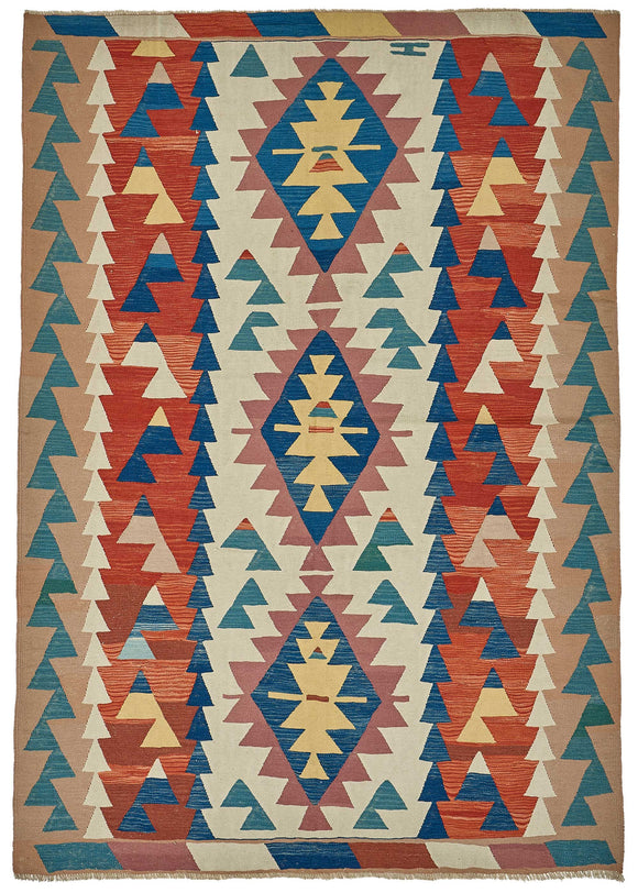 6x9 Handwoven Oushak Kilim Rug - 50576