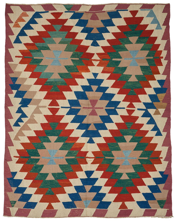 7x9 Handwoven Oushak Kilim Rug - 50577