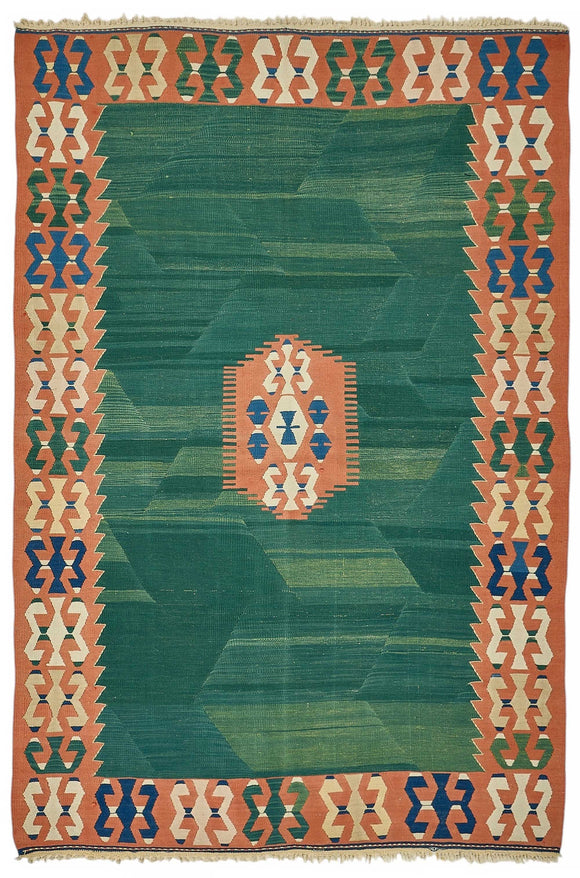 5x7 Handwoven Oushak Kilim Rug - 50578