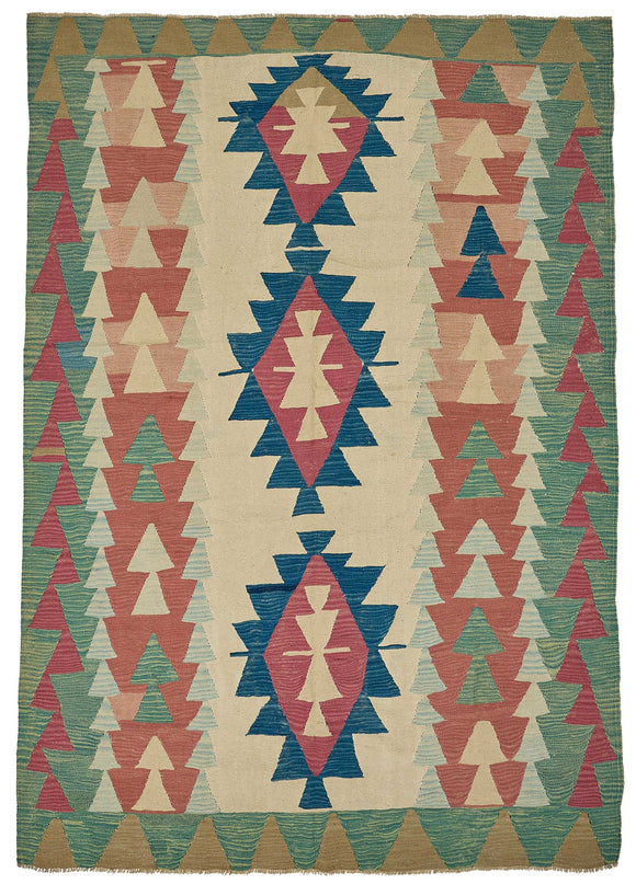 6x9 Handwoven Oushak Kilim Rug - 50580
