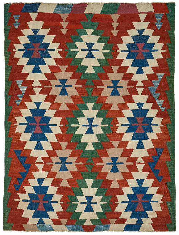 6x8 Handwoven Oushak Kilim Rug - 50583