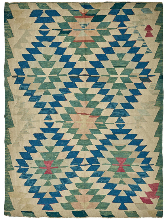 6x9 Handwoven Oushak Kilim Rug - 50585