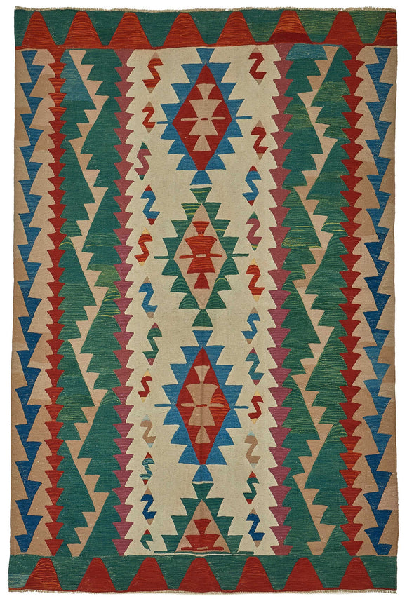 6x9 Handwoven Oushak Kilim Rug - 50586