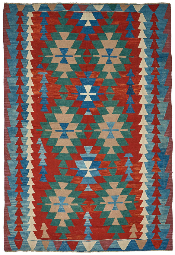 6x10 Handwoven Oushak Kilim Rug - 50590