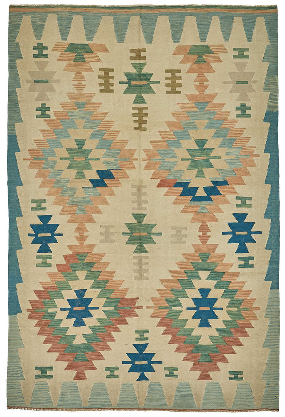 6x9 Handwoven Oushak Kilim Rug - 50591