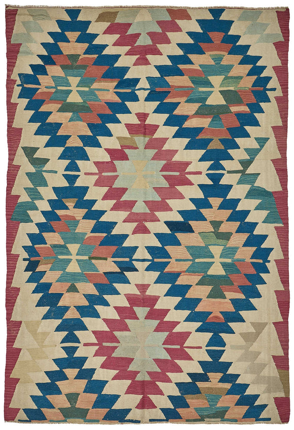 6x9 Handwoven Oushak Kilim Rug - 50592