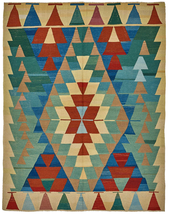 6x7 Handwoven Oushak Kilim Rug - 50593