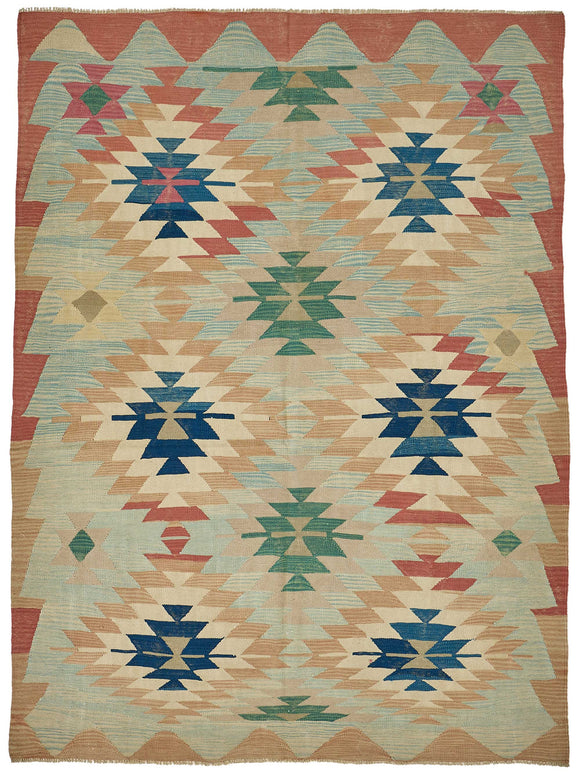 6x8 Handwoven Oushak Kilim Rug - 50594