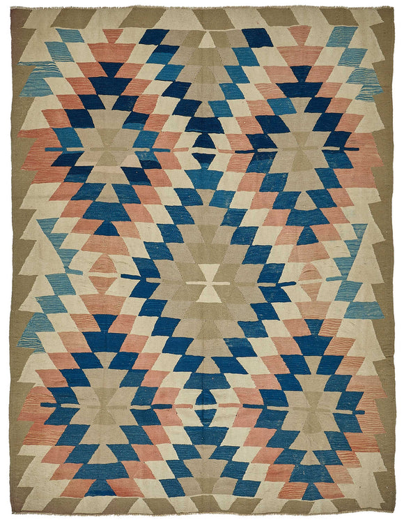 6x8 Handwoven Oushak Kilim Rug - 50595