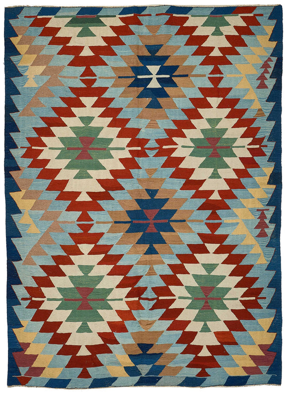 6x9 Handwoven Oushak Kilim Rug - 50596
