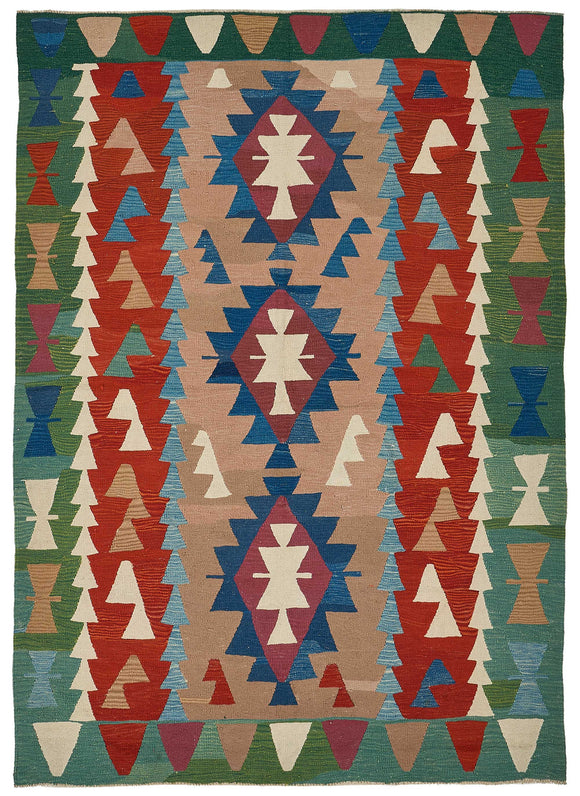6x9 Handwoven Oushak Kilim Rug - 50599