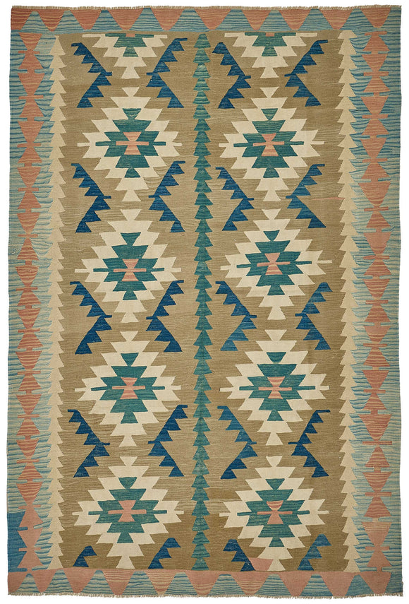 6x9 Handwoven Oushak Kilim Rug - 50601
