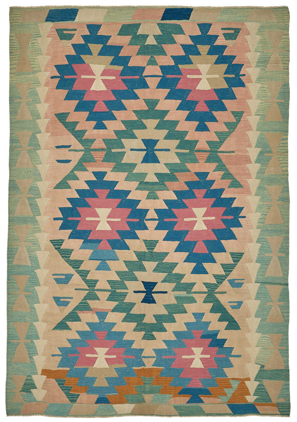 6x9 Handwoven Oushak Kilim Rug - 50604