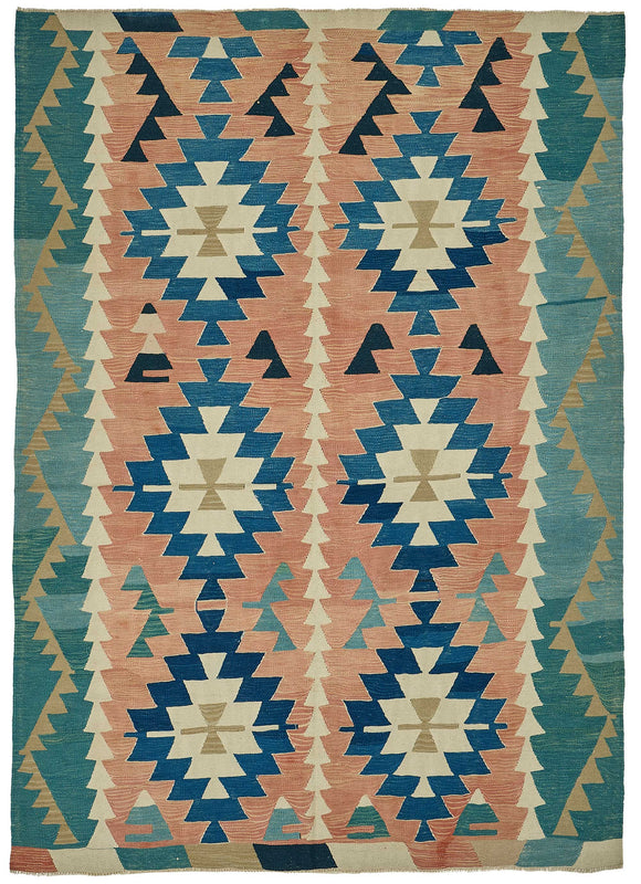 6x9 Handwoven Oushak Kilim Rug - 50606