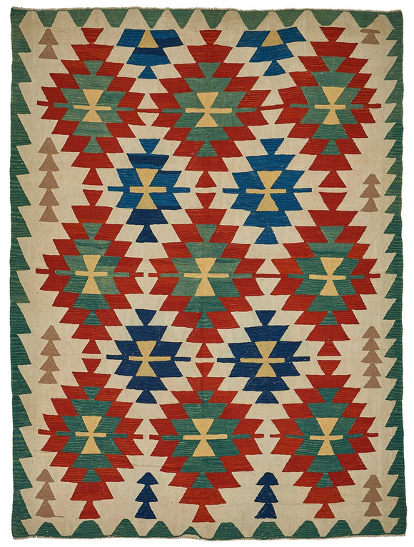 6x9 Handwoven Oushak Kilim Rug - 50609