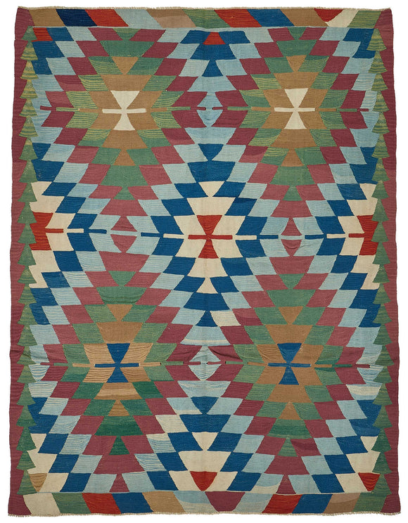 6x8 Handwoven Oushak Kilim Rug - 50617