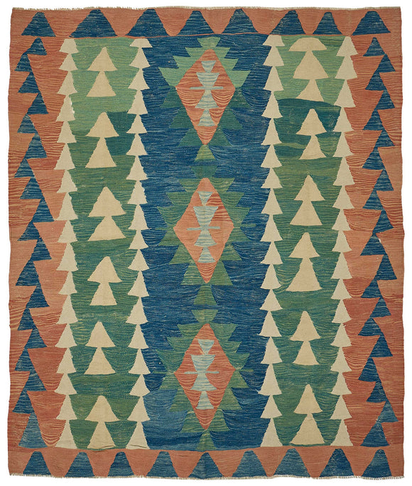 6x8 Handwoven Oushak Kilim Rug - 50618