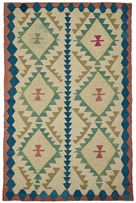7x11 Handwoven Oushak Kilim Rug - 50621