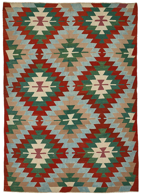 6x9 Handwoven Oushak Kilim Rug - 50623